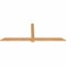 Ekena Millwork Eugene Smooth Timber Gable Bracket, Western Red Cedar, 72"W x 27"H x 1 1/2"D x 3 1/2"F, 9/12 Pitch GBW072X27X0204EUG00SWR - alternate 4